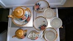 Child Japanese Teapot Tea Set Lusterware 10-pc Floral Hand-painted Free Returns