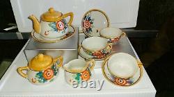 Child Japanese Teapot Tea Set Lusterware 10-pc Floral Hand-painted Free Returns