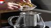 China 350 550 750 950ml High Borosilicate Glass Square Shape Teapot Set Stainless Steel Filter Tea