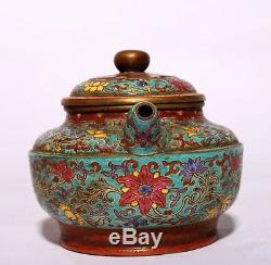China High Quality Antique Handwork Yixing Zisha Teapot Mark QianLong PT115