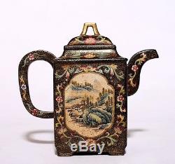 China Nice Rare Antique Handwork Pottery Yixing Zisha Teapot Collection PT112