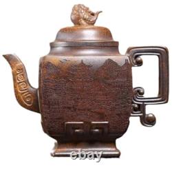 China Yixing Zisha Teapot 380cc Square Pot High-end Tea Set