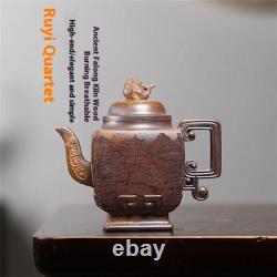 China Yixing Zisha Teapot 380cc Square Pot High-end Tea Set