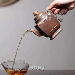China Yixing Zisha Teapot 380cc Square Pot High-end Tea Set