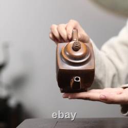 China Yixing Zisha Teapot 380cc Square Pot High-end Tea Set