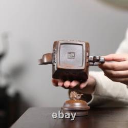 China Yixing Zisha Teapot 380cc Square Pot High-end Tea Set