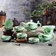 China Kungfu Tea Set Handpainted Underglaze Tea Pot Fish Carved Cups Teapot