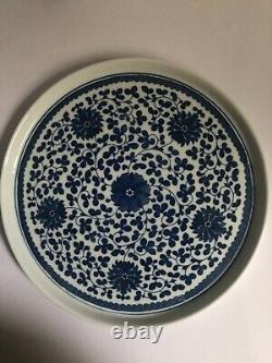 Chinese Blue & White Porcelain Tea Pot Cups set 6PC In Silk Box