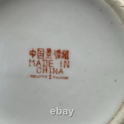 Chinese Butterfly Tea Set Hand painted Teapot/2 Teacups/2 Bowls/Plate