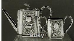 Chinese Export Silver Tea Set c1850 CUMSHING