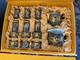 Chinese Gilded Dragon Tea Set 14 Pieces In Beautiful Presentation Box 2 Tea Pots