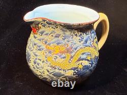 Chinese Gilded Dragon Tea Set 14 Pieces in Beautiful Presentation Box 2 Tea Pots
