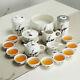 Chinese Tea Set Ceramic Hand Painted Floral Tea Pot Office Cup Infuser Pitcher
