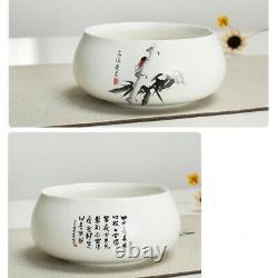 Chinese Tea Set Ceramic Hand Painted Floral Tea Pot Office Cup Infuser Pitcher