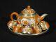 Chinese Yixing Silver Overlay 7 Pieces Miniature Teapot & Cups Set