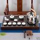 Chinese Luxury Tea Set With Induction Cooker Porcelain Tea Pot Cups Wood Tray