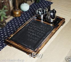 Chinese porcelain kung fu tea set pot tea cup stone wood tea tray with Cooker