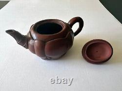 Chinese red clay Frog teapot with moving pieces