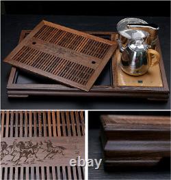 Chinese tea set Luxury Wenge tea tray solid wood table 220V induction cooker pot