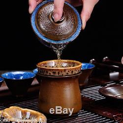 Chinese zisha tea set tea pot tea cups tea tray