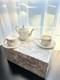Christian Dior Grey Toile De Jouy Ceramic Tea Set Teapot, 2 Cups & 2 Saucers