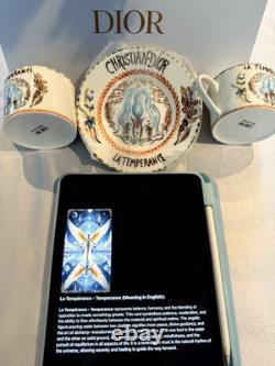 Christian Dior Porcelain Tea, Coffee Set La Temperance Tarot, set for 2