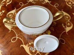 Christian Dior Vintage Logo White Pair Cup & Saucer Teapot Sugar Pot Set Pottery