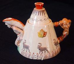 Clarice Cliff Teepee Teapot Great Condition