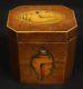 Classic 19thc Shell Marquetry Inlay Tea Caddy