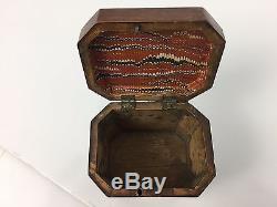 Classic 19thC Shell Marquetry Inlay Tea Caddy