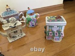 Collectable Ceramic Teapot Decor (12). Kitchen Vintage Decorative Hand Painted