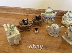 Collectable Ceramic Teapot Decor (12). Kitchen Vintage Decorative Hand Painted