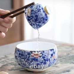 Complete Tea Set Handpainted Tea Pot Matching Cup Gaiwan Tureen Pitcher Caddy