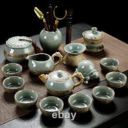 Complete Tea Set Porcelain Tea Pot Gaiwan Tureen Pitcher Chadao Canister Tea Cup