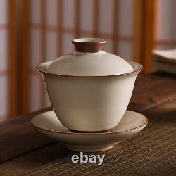 Complete Tea Set Ruyao Craft Crackle Glaze Porcelain Tea Pot Gaiwan Tea Cup New