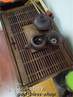 Complete yixing tea set with tea tray solid wood tea table zisha tea pot teacups