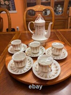 Contests 55/1675 antique 1 Tea Pot & 5 Cups & Saucers tea/coffee set