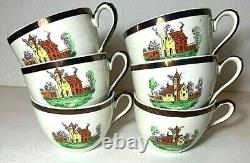 Copeland Spode England 24pc Church Countryside Teapot Cups Plates Creamer Sugar