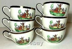 Copeland Spode England 24pc Church Countryside Teapot Cups Plates Creamer Sugar