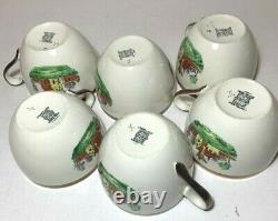 Copeland Spode England 24pc Church Countryside Teapot Cups Plates Creamer Sugar