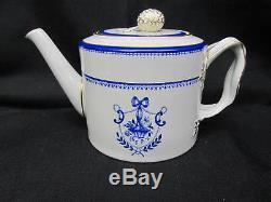 Copeland Spode Newburyport Blue & White Tea Set with 6 Cups & Saucers, Teapot