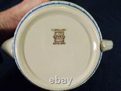 Copeland Spode Tea Set Fox Hunting Scenes on Blue & White Jasperware Minty