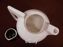 Cowan Teapot Mug Cup Set White Black Ceramic Bauhaus Style MCM