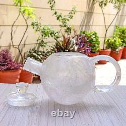 Crystal Quartz Gemstone Kettle Vintage Teapot Set Tableware Kitchenware Gift