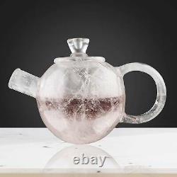 Crystal Quartz Gemstone Kettle Vintage Teapot Set Tableware Valentine Day Gift