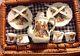 Doll Size Tea Set Bear Pattern Tea Pot 2.5 In Tall Plates 2.25 In Reutter German