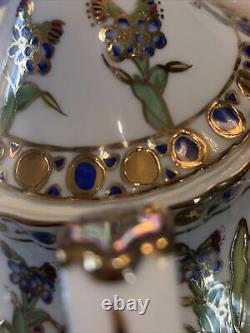 Decorative Cloisonné STYLE Fancy Porcelain Full Size Tea Pot Butterfly Foliage