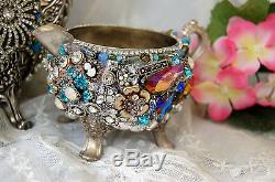Decorative Teapot, Rhinestone Teapot, Artistic Teapot and Creamer, OOAK Teapot