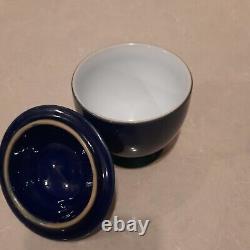 Denby Stoneware Tea Set Teapot Creamer Lidded Sugar Dish Cups & Saucers