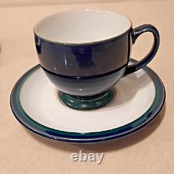 Denby Stoneware Tea Set Teapot Creamer Lidded Sugar Dish Cups & Saucers